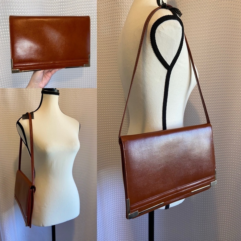 Women’s Vintage CABRELLI Canada brown and gold 2in1 shoulder bag/clutch‎